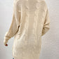 Cable-Knit Open Front Longline Cardigan