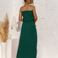 Strapless Tie Waist Tiered Maxi Dress