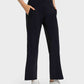 Wide Leg Slit Sport Pants with Pockets