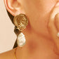 Gold-Plated Pearl Drop Earrings