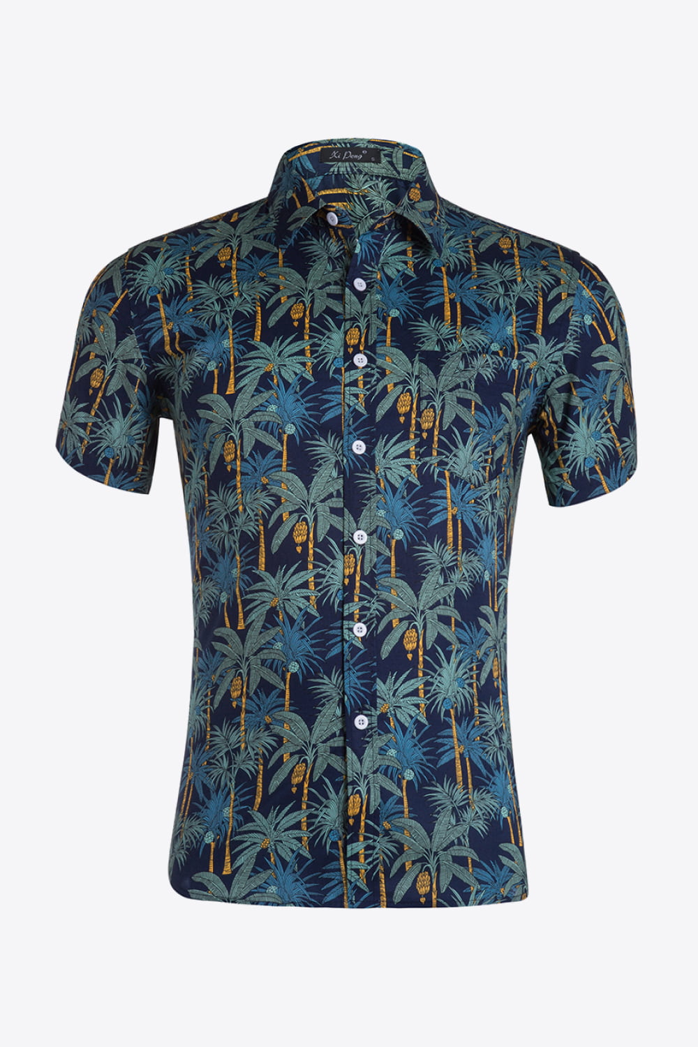 Printed Button-Up Vacation Shirt