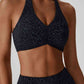 Halter Neck Sleeveless Sports Bra