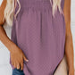 Smocked Tie Back Frill Trim Tank