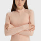 Zip Up Thumbhole Sleeve Sports Jacket with Pockets