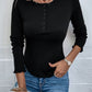 Quarter-Snap Round Neck Top