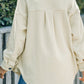 Turn Down Collar Buttoned Shirt Jacket