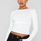 Round Neck Long-Sleeve Top