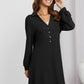 Johnny Collar Half Button Waffle Knit Dress