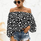Polka Dot Off-Shoulder Layered Blouse