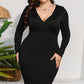 Plus Size Tulip Hem Long Sleeve Dress