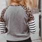 Graphic Striped Raglan Sleeves Top
