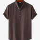 Textured Half-Button Top