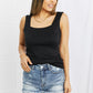 White Birch Full Size Square Neck Tank Top