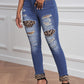 Leopard Patchwork Distressed Jeans