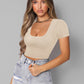 Square Neck Cropped T-Shirt