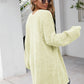Herringbone Pattern Open Front Longline Fuzzy Cardigan