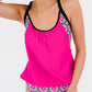 Cutout Crisscross Back Tankini Set