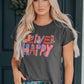 LIVE HAPPY Floral Graphic Tee