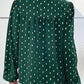 Printed Buttoned Puff Sleeve Blouse
