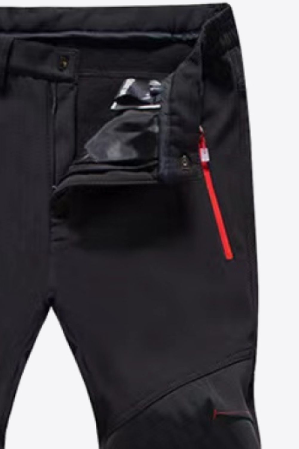 Full Size Contrast Zip Long Pants