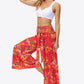 Floral Tie-Waist Tiered Culottes