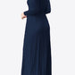 Round Neck Empire Waist Pocket Dress