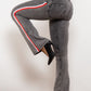 Side Stripe High Waist Zip Closure Jeans