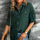 Button-Up Roll-Tab Sleeve Shirt