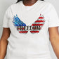Simply Love Full Size FREEDOM Wing Graphic Cotton Tee