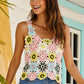 Multicolored Scoop Neck Sleeveless Top