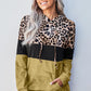 Leopard Color Block Hoodie