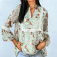 Floral Lace Trim Blouse
