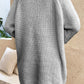 Lace-Up Balloon Sleeve Sweater Dress