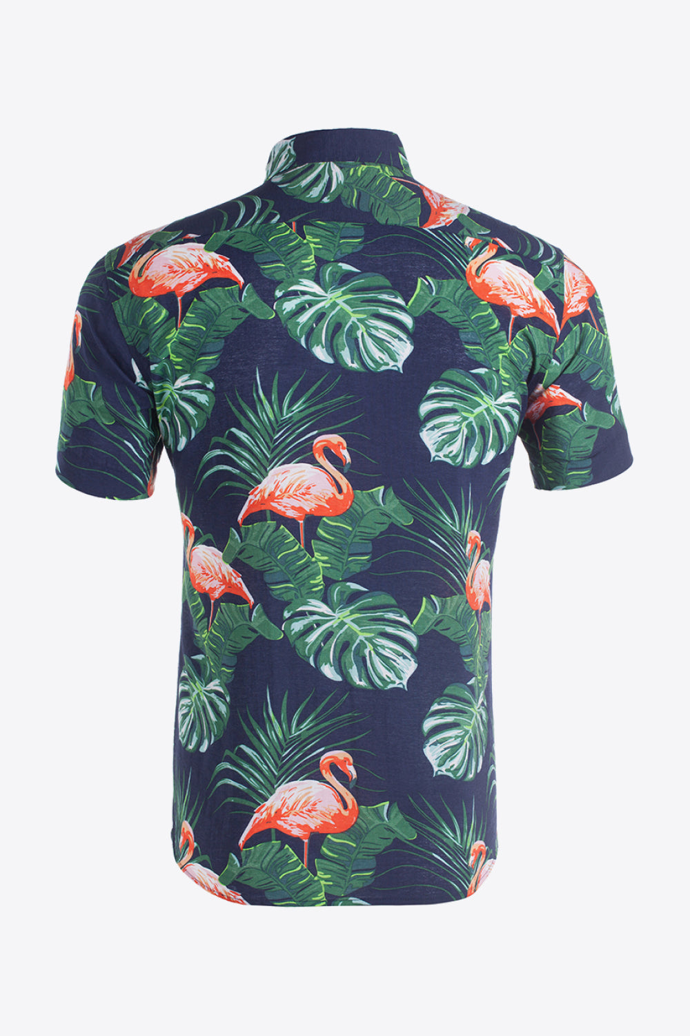 Printed Short Sleeve Collared Vacation Shirt