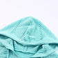 Zip-Up Raglan Sleeve Openwork Hooded Cardigan