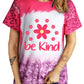 BE KIND Flower Graphic Leopard Tee