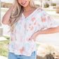 Tie-Dye V-Neck Tie Back Top