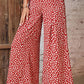 Floral High-Rise Wide Leg Flare Pants