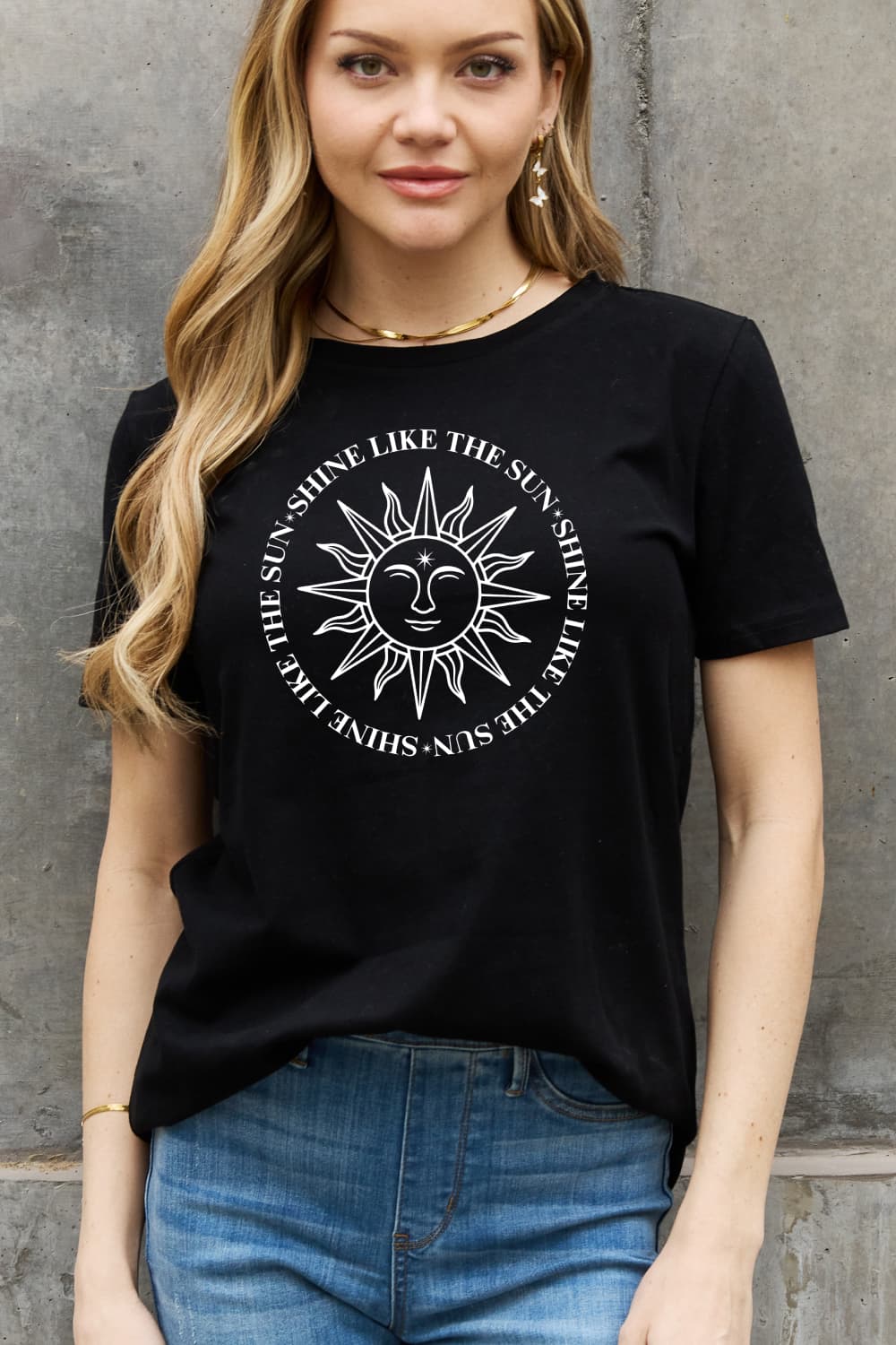 Simply Love Full Size SHINE LIKE THE SUN Graphic Cotton Tee