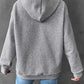 Full Size Heart Graphic Drawstring Hoodie