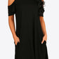 Cold-Shoulder Round Neck A-Line Dress