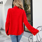 Curved Hem Turtleneck Sweater