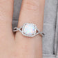 Opal Contrast Crisscross Ring