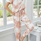 Tie-Dye Round Neck Short Sleeve Top and Pants Lounge Set