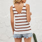 Striped V-Neck Knit Tank