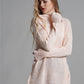 Exposed Seam Funnel Neck Tunic Sweater