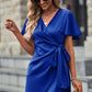 Tied Flutter Sleeve Dress