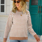 Cozy for Keeps Two-Tone Ribbed Trim Sweater