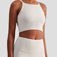 Round Neck Cropped Sports Cami