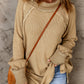 Exposed Seam Slit Tunic Sweater